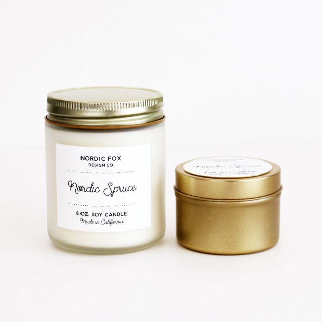 Nordic spruce scented candles by Nordic Fox